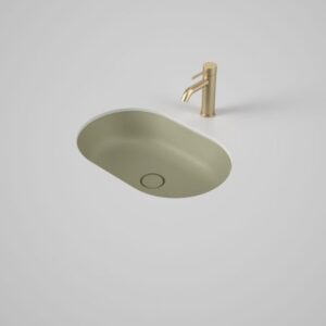 Liano II 580mm Pill Under Over Counter Basin – Matte Green