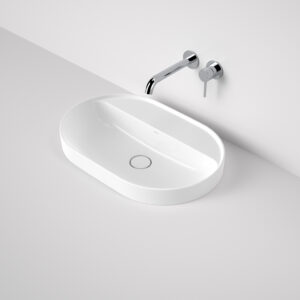 Liano 600mm Pill Inset Basin with Tap Landing – White