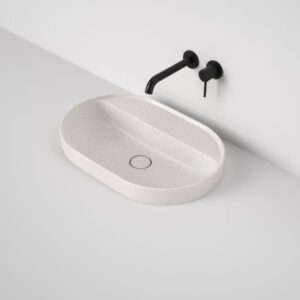 Liano 600mm Pill Inset Basin with Tap Landing – Matte Speckled