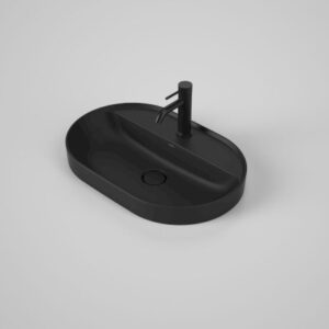 Liano 600mm Pill Inset Basin with Tap – Matte Black