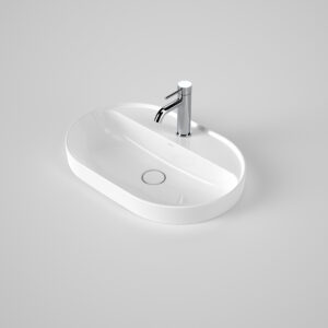 Liano 600mm Pill Inset Basin with Tap – White