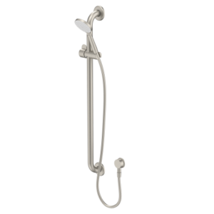 Care Support Shower Set 900mm Rail - Brushed Nickel
