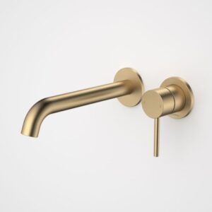 Liano 210mm Wall Basin / Bath Mixer Cover Plates - Brushed Brass