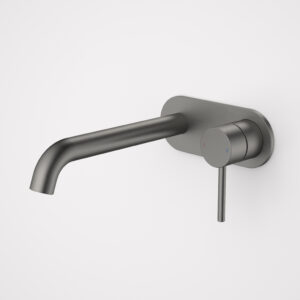 Liano II 210mm Wall Basin Bath Mixer Rounded Cover Plate - Gunmetal