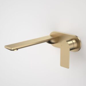 Urbane 220mm Wall Basin Bath Mixer Round Cover Plate - Brushed Brass