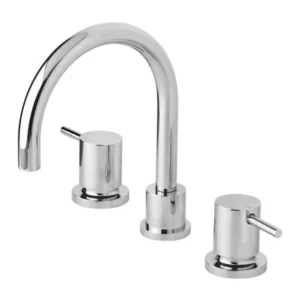 Vivid Pin Lever Basin Set Swivel Gooseneck Outlet