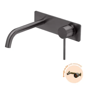 Vivid Slimline SwitchMix Wall Basin - Brushed Carbon