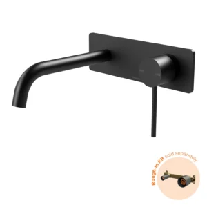 Vivid Slimline SwitchMix Wall Basin - Matte Black