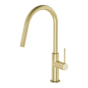 Vivid Slimline Pull Out Sink Mixer 200mm - Brushed Gold