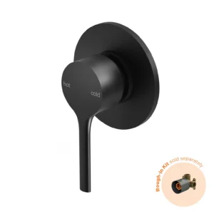 Vivid Slimline Oval SwitchMix Shower Wall Mixer - Matte Black