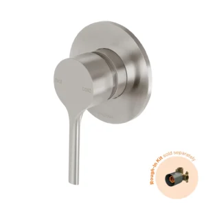 Vivid Slimline Oval SwitchMix Shower Wall Mixer - Brushed Nickel