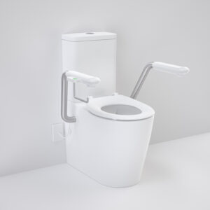Care 660 Cleanflush® Easy Height WC Suite – Right Nurse Call Armrests, White