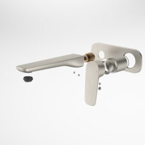 Contura Wall Basin/Bath Mixer 180mm Trim Kit - Brushed Nickel