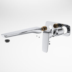 Contura Wall Basin/Bath Mixer 220mm Trim Kit - Chrome
