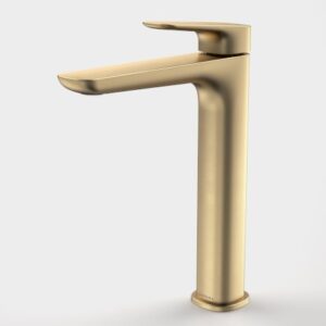 Contura Tower Basin Mixer - Brushed Brass