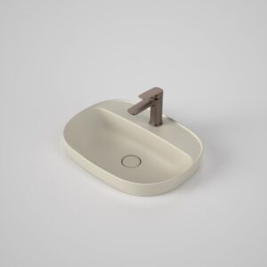 Contura 530mm Inset Basin with Tap Landing (1 Tap Hole) - Matte Clay