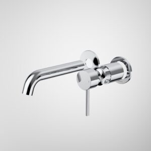 Liano 175mm Wall Basin Bath Trim Kit Round Cover Plates - Chrome