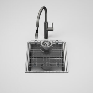 Urbane II Single Bowl Sink with Liano II Pull Out Mixer - Gunmetal