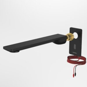 Urbane Sensor 220mm Wall Outlet Tap Trim Only - Matte Black