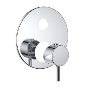 Round Pin Wall Mixer with Diverter Trim Kit - Chrome