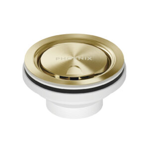 Covered Sink Basket Waste, Brushed Gold
