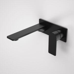 Urbane 180mm Wall Mixer Rectangular Plate, Matte Black