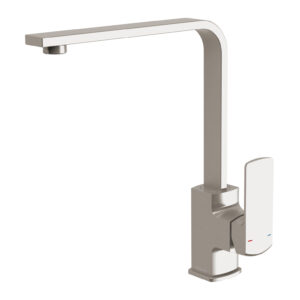 Teva Sink Mixer 200mm Squareline, Brushed Nickel