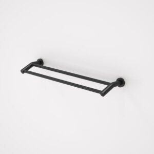 Cosmo Metal Double Towel Rail Black 630mm