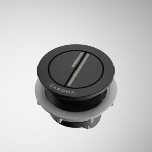 Dual Flush Round Bezel & Button - Satin Black