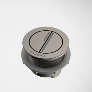 Dual Flush Round Button with Bezel Brushed Nickel Plastic