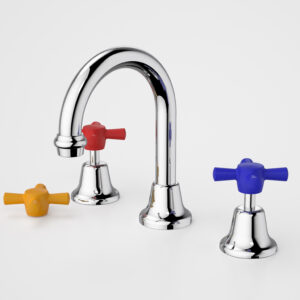 Caravelle Coloured Handle Cross Basin Set