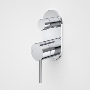 Liano II Chrome Bath/Shower Diverter Mixer - Rounded Cover Plate