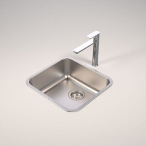 Luna Single Bowl Overmount and Undermount Sink, Stainless Steel
