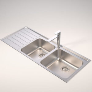 Luna 1.75 Bowl Sink with 1 Tap Hole Right Hand Drainer Stainless Steel