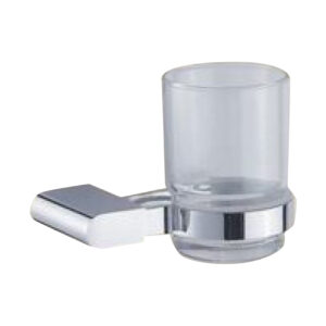 Glass Tumbler with Solid Brass Holder