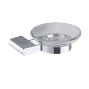 Soap Dish – Solid Brass with Glass 40mm