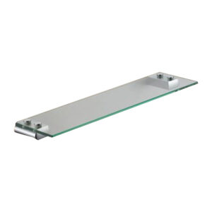 Glass Shelf – Solid Brass with Glass, Chrome