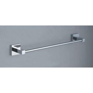 Solid Brass Single Towel Rail -  Chrome