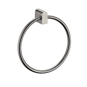 Gun Metal Grey Hang Towel Ring - Solid Brass