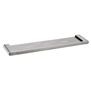 Sleek Gun Metal Grey Bathroom Shelf with Polished