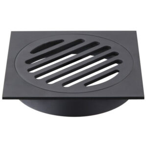 Matte black Floor grate - Brass