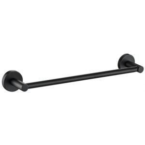 Single Towel Rail Matt Black - 600mm