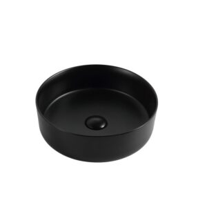 Matte Black Round Above Counter Basin – 310×110mm