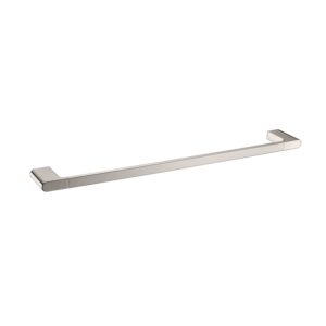 Soft curves and sleek brushed nickel towel rail