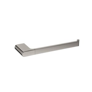 Soft curves and sleek brushed nickel hand towel rail