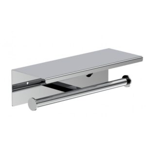 Stainless steel Double Toilet paper holder with shelf Stainless steel Double Toilet paper holder with shelf