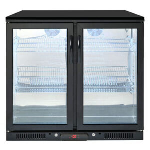 Double Fridge – 208L with Double Glazed & Black Finish