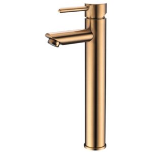 Brushed Glod Tall Basin Mixer - Solid Brass Brushed Glod Tall Basin Mixer - Solid Brass
