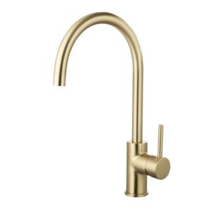 Aurela Brushed Gold Kitchen Mixer – Polished