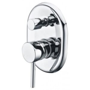 Chrome Wall Diverter - Solid Brass
